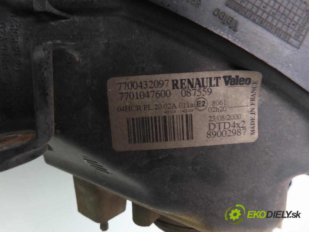 RENAULT SCENIC I (JA0/1_) MINIVAN 2002 75,00 1.9 dCi 102 - F9Q 732 1870,00 světlo PP 7700432097 ; 7701047600