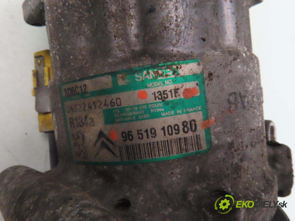 CITROEN C4 I (LC_) HB 2005 80,00 1.6 HDi - 9HY (DV6TED4) 1560,00 KOMPRESOR: klimatizácie 1351F ; 9651910980 (Kompresory klimatizácie)