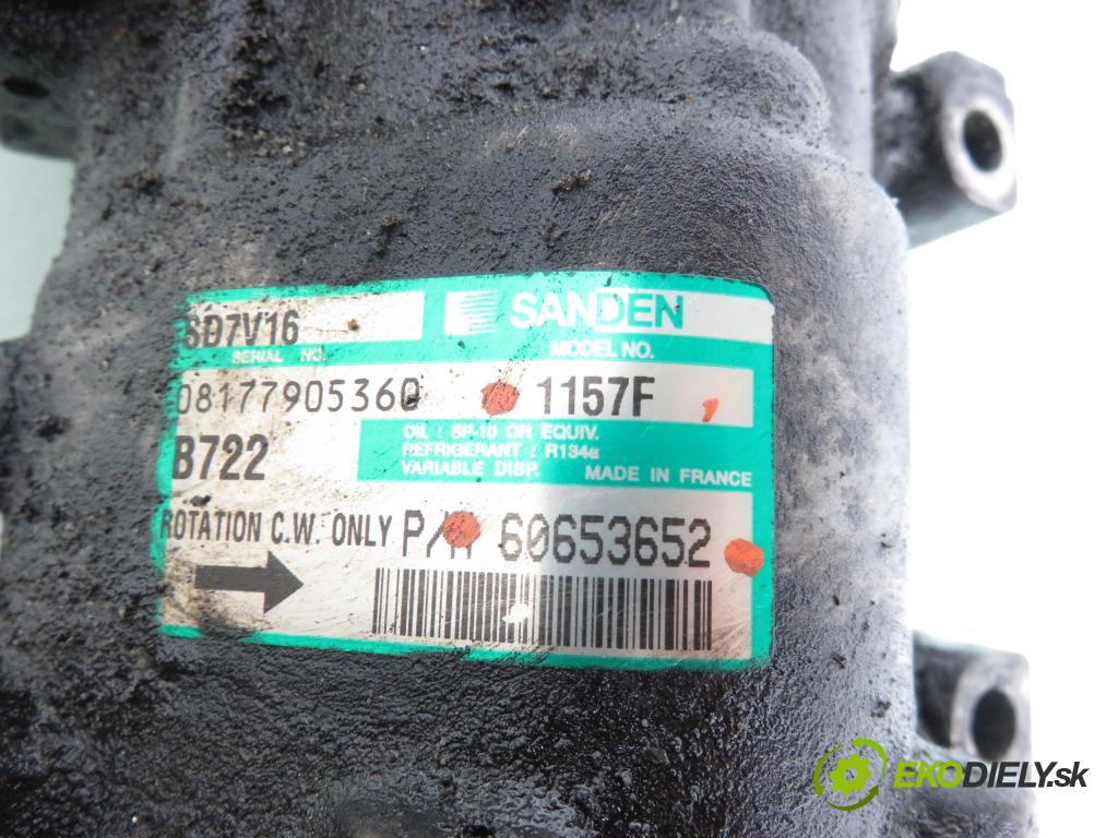 ALFA ROMEO 156 (932_) SEDAN 2003 122,00 2.0 JTS (932AXA) - 937 A1.000 1970,00 KOMPRESOR: klimatizácie 60653652 ; 1157F (Kompresory klimatizácie)