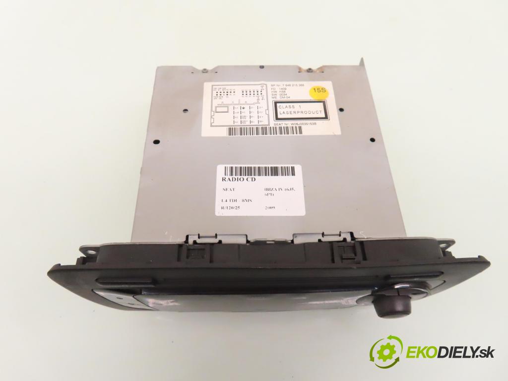 SEAT IBIZA IV (6J5, 6P1) HB 2009 59,00 1.4 TDI - BMS 1422,00 RADIO CD 6J0035153B