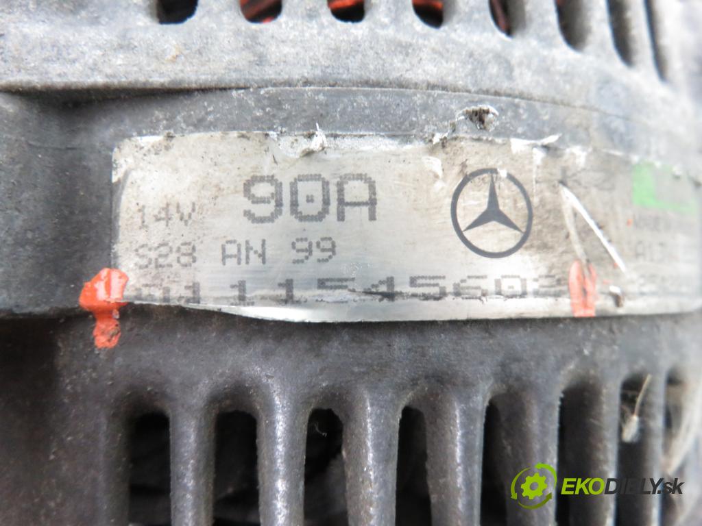 MERCEDES-BENZ KLASA A (W168) HB 1999 60,00 1.4 A 140 82 - M 166.940 1397,00 Alternátor 0111545602 (Alternátor)