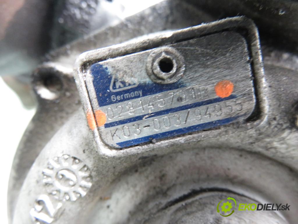 AUDI 80 (8C, B4) SEDAN 1995 55,00 1.9 TD - AAZ 1896,00 RYCHLONABÍJEČKA: 028145701R (Turbodúchadla (kompletní))