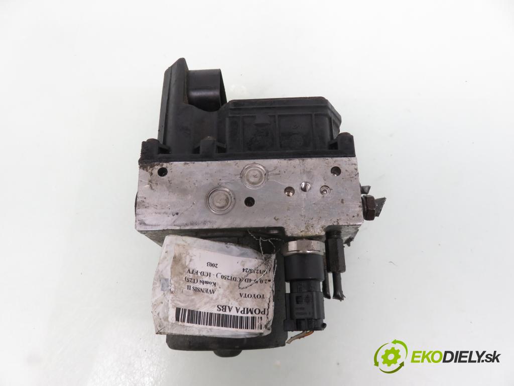 TOYOTA AVENSIS Kombi (_T25_) KOMBI 2003 85,00 2.0 D-4D 116 - 1CD-FTV 1995,00 Pumpa ABS 0265950129 ; 0265005303 (Pumpy ABS)
