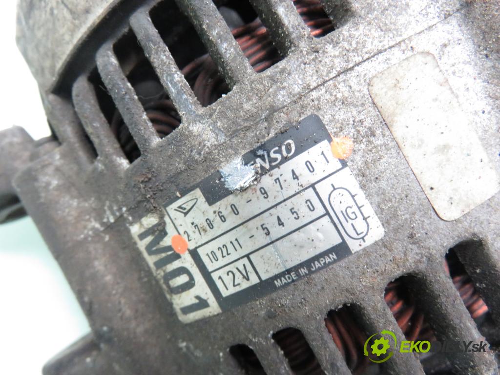 DAIHATSU YRV (M2) HB 2002 64,00 1.3 (M201) 87 - K3-VE 1298,00 Alternátor 2706097401 (Alternátory)