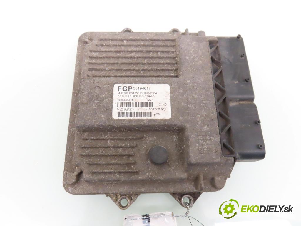 FIAT DOBLO nadwozie wielkoprzestrzenne (MPV) (119_, 223_) FURGON 2004 51,00 1.3 JTD 16V - 188 A9.000 1248,00 Riadiaca jednotka Motor 55194017 ; MJD6JFD3