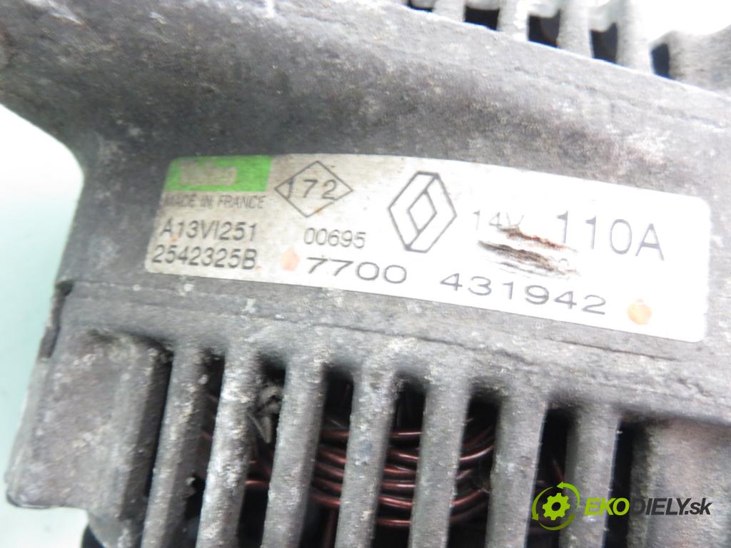 RENAULT SCENIC I (JA0/1_) MINIVAN 2001 47,00 1.9 D - F8Q 790 1870,00 Alternátor 7700431942 (Alternátor)