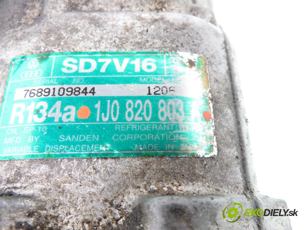 VW GOLF IV (1J1) HB 1998 55,00 1.4 16V - AHW 1390,00 KOMPRESOR: klimatizácie 1J0820803 (Kompresor klimatizácie)