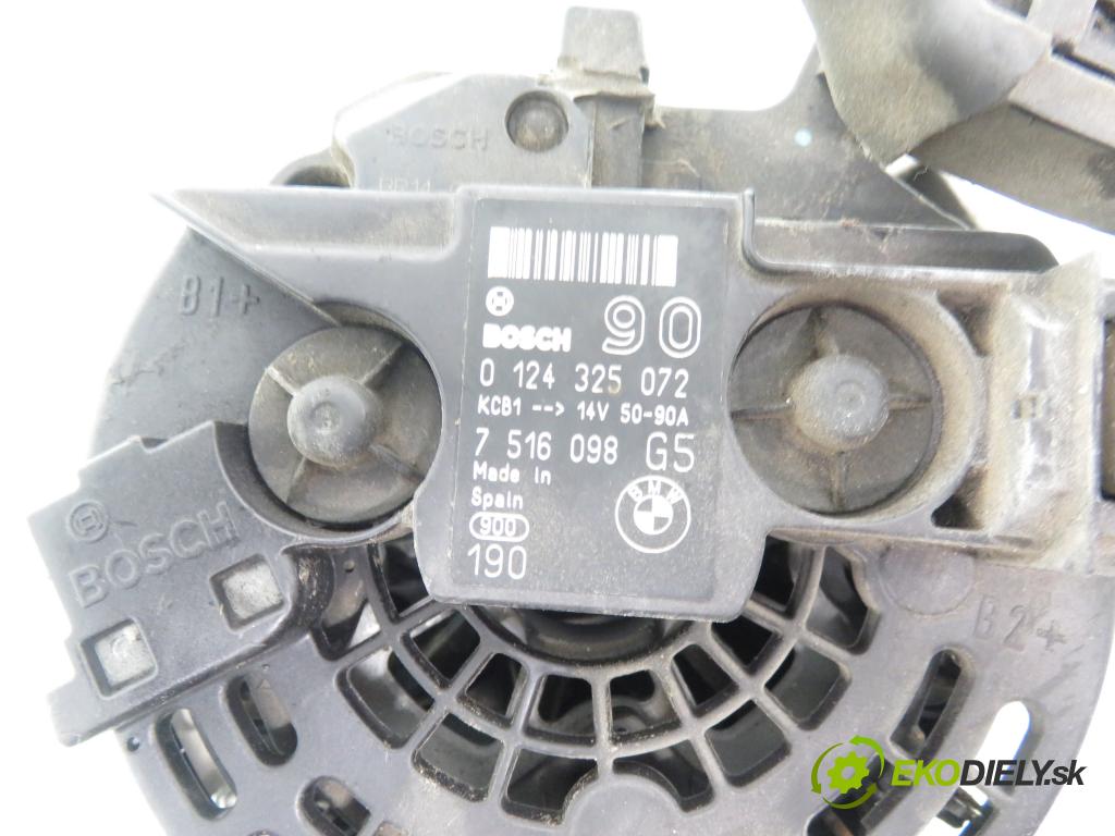 BMW 3 Compact (E46) HB 2001 105,00 318 ti - N42 B20 A 1995,00 Alternátor 0124325072 ; 7516098 (Alternátor)
