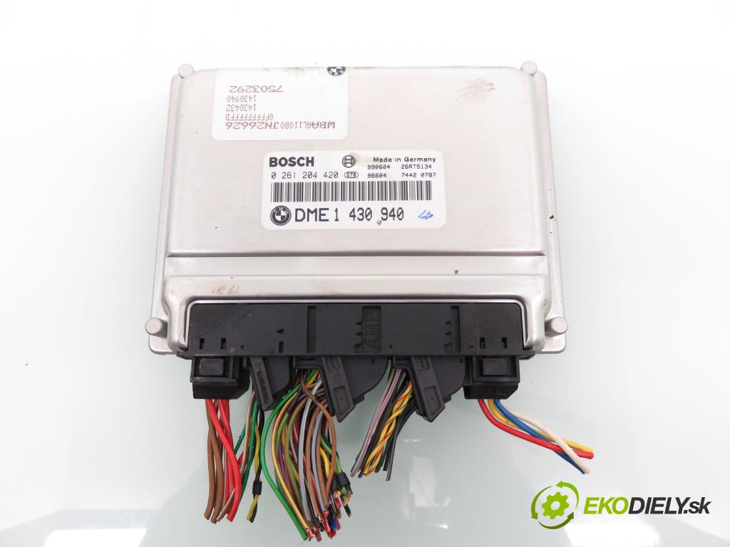 BMW 3 (E46) SEDAN 1999 77,00 316 i 105 - M43 B16 (164E3) 1596,00 spinačka / imobilizéra IMMO / Riadiaca jednotka DME1430940 ; 0261204420 ; 1094686