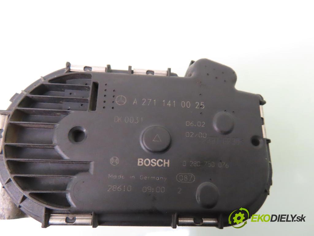 MERCEDES-BENZ KLASA C (W203) SEDAN 2001 120,00 C 200 Kompressor (203.042) - M 271.940 1796,00 Škrtiaca klapka A2711410025 ; 0280750076 (Škrtiace klapky)