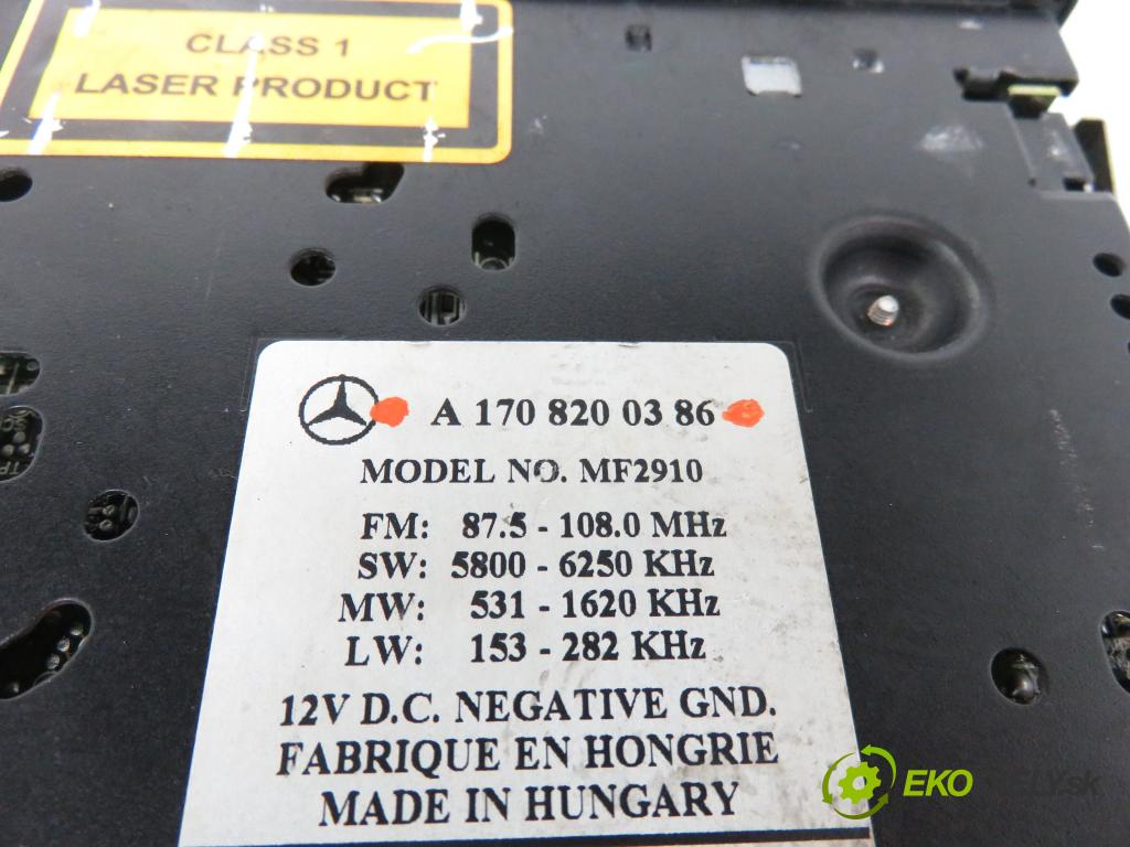 MERCEDES-BENZ KLASA A (W168) HB 2002 70,00 A 170 CDI 95 - OM 668.942 1689,00 RADIO CD A1708200386