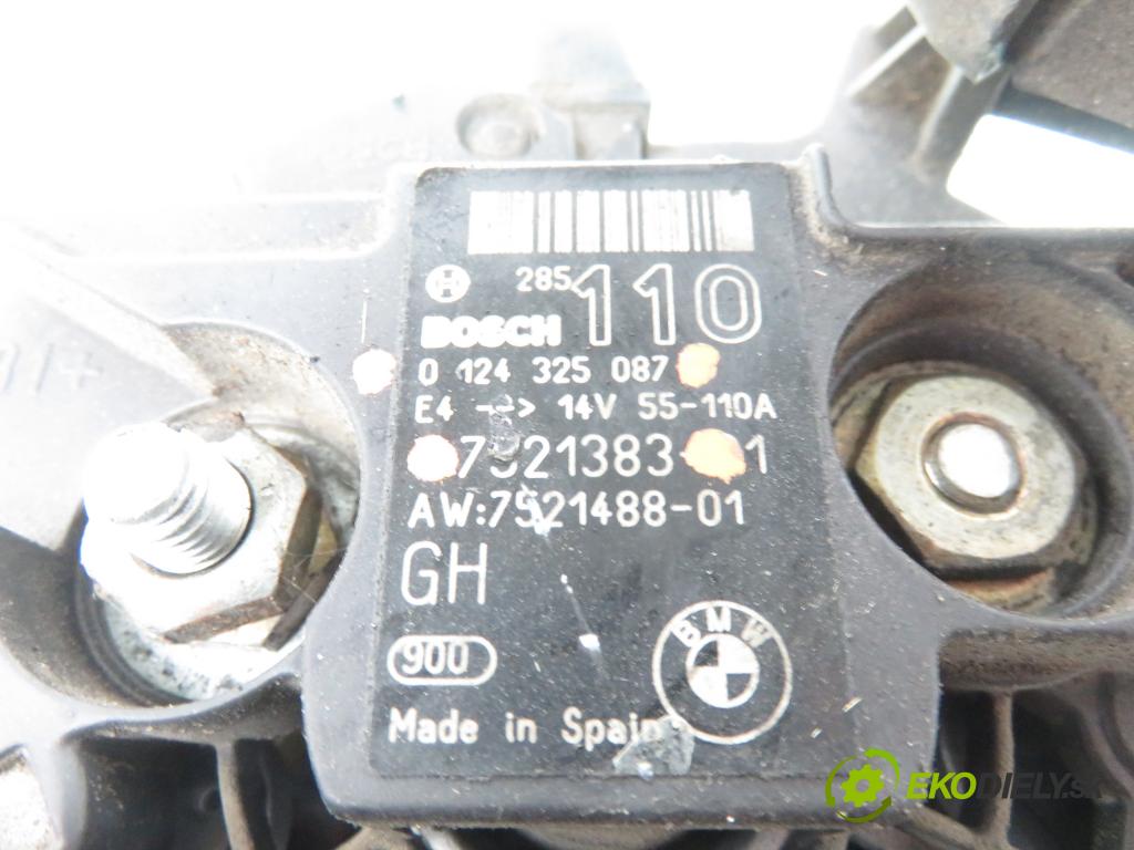 BMW 3 (E46) SEDAN 2002 85,00 316 i - N46 B18 A 1796,00 Alternátor 0124325087 ; 7521383 (Alternátor)