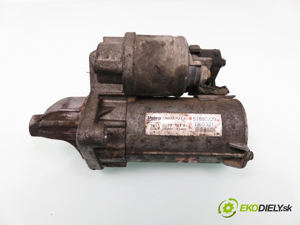 FIAT DOBLO nadwozie wielkoprzestrzenne (MPV) (119_, 223_) FURGON 2004 51,00 1.3 JTD 16V - 188 A9.000 1248,00 Štartér 51880229 ; D6G321 (Štartér)