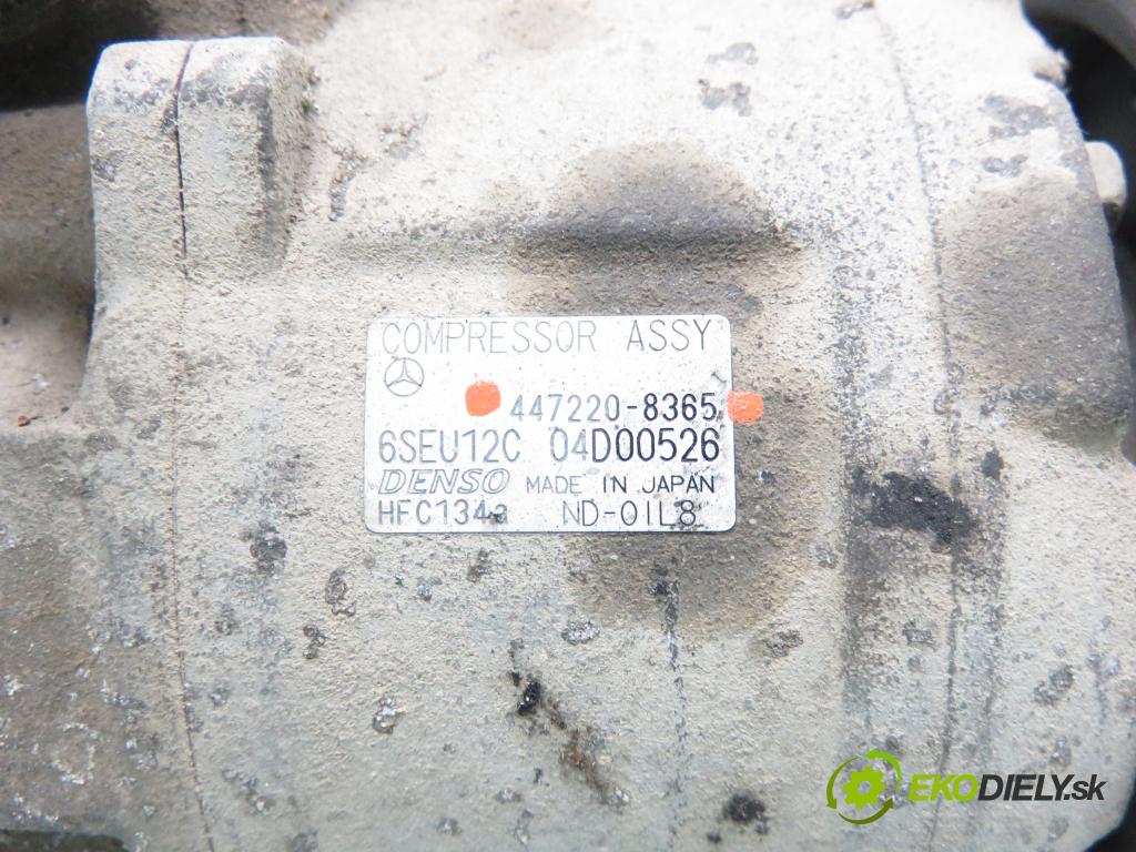 MERCEDES-BENZ KLASA A (W168) HB 2002 70,00 A 170 CDI 95 - OM 668.942 1689,00 KOMPRESOR: klimatizácie 4472208365 (Kompresor klimatizácie)