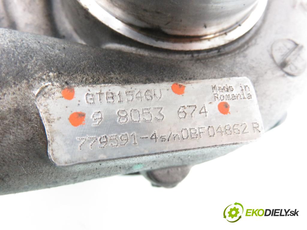 OPEL ASTRA J Nadwozie zamknięte /  kombi (P10) KOMBI 2011 92,00 1.7 CDTI - A 17 DTR 1686,00 RYCHLONABÍJEČKA: 98053674 ; GTB1546V (Turbodúchadla (kompletní))