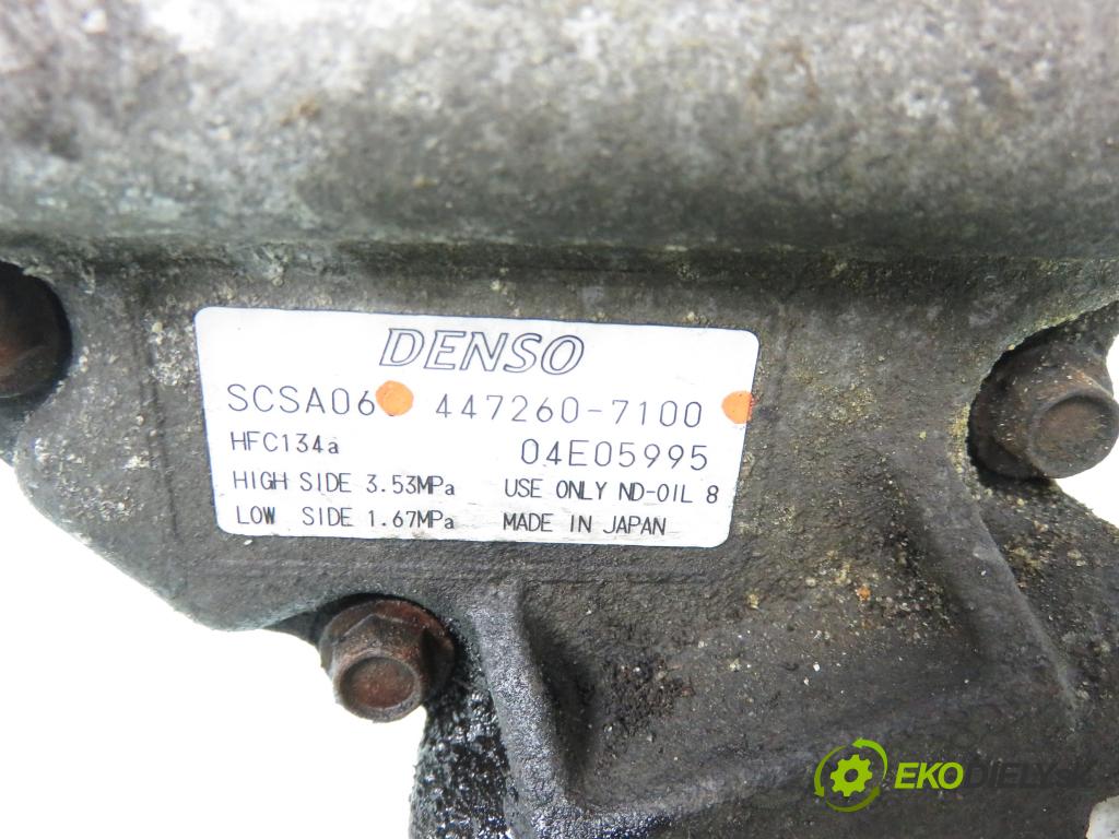 TOYOTA COROLLA (_E12_) SEDAN 2003 71,00 1.4 VVT-i 97 (ZZE120) - 4ZZ-FE 1398,00 KOMPRESOR: klimatizácie 4472607100 (Kompresor klimatizácie)