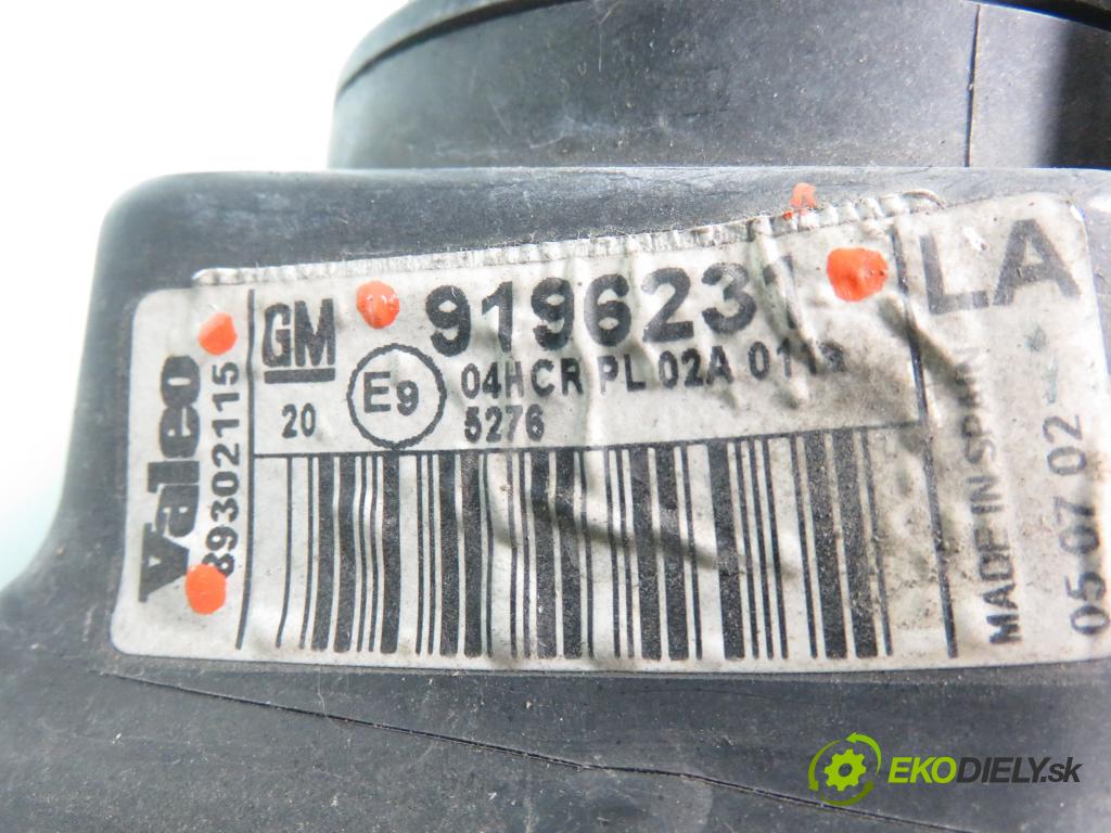 OPEL CORSA C (X01) HB 2000 43,00 1.0 12V 58 - Z 10 XE 973,00 světlo LP 9196231 ; 89302115