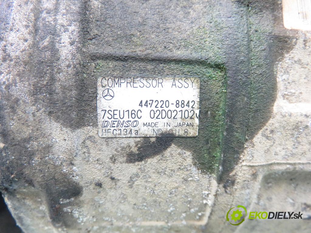 MERCEDES-BENZ KLASA C (W203) SEDAN 2000 120,00 C 200 Kompressor (203.042) - M 271.940 1796,00 KOMPRESOR: klimatizácie 4472208842 ; 7SEU16C (Kompresor klimatizácie)