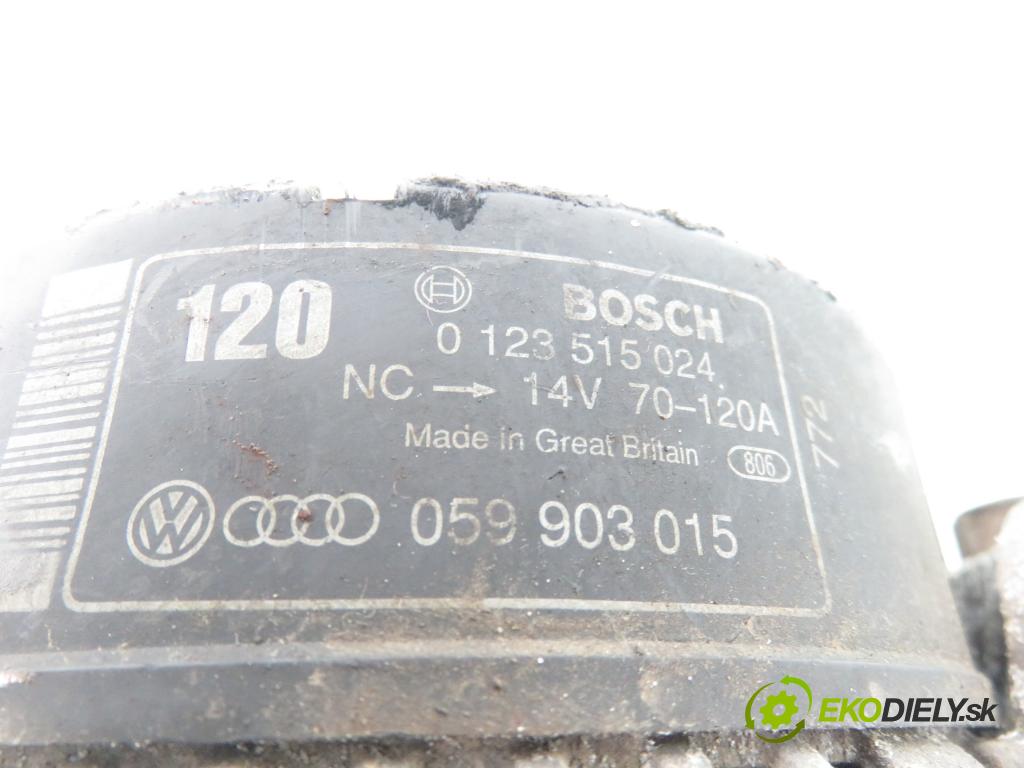 AUDI A6 (4B2, C5) SEDAN 1997 110,00 2.5 TDI - AFB 2496,00 Alternátor 0123515024 ; 059903015 (Alternátor)