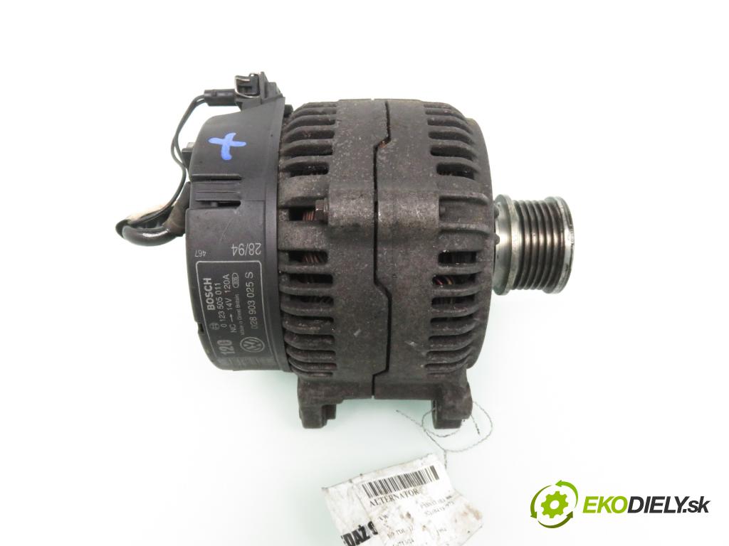 VW PASSAT B3/B4 (3A2, 35I) SEDAN 1994 66,00 1.9 TDI - 1Z 1896,00 Alternátor 0123505011 ; 028903025S (Alternátor)