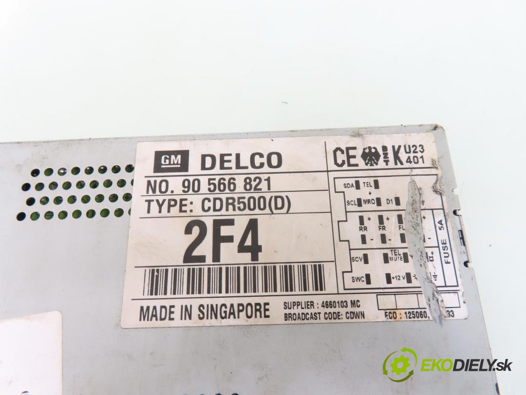 OPEL ASTRA G liftback (T98) HB 2000 60,00 2.0 DI - X 20 DTL 1995,00 RADIO CD 90566821 ; CDR500