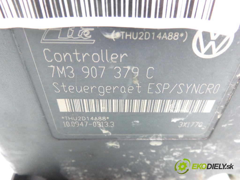 VW SHARAN (7M8, 7M9, 7M6) MINIVAN 2002 150,00 2.8 V6 24V 4motion - AYL 2792,00 Pumpa ABS 7M3907379C ; 7M3614111B ; 10094703133 (Pumpa ABS)