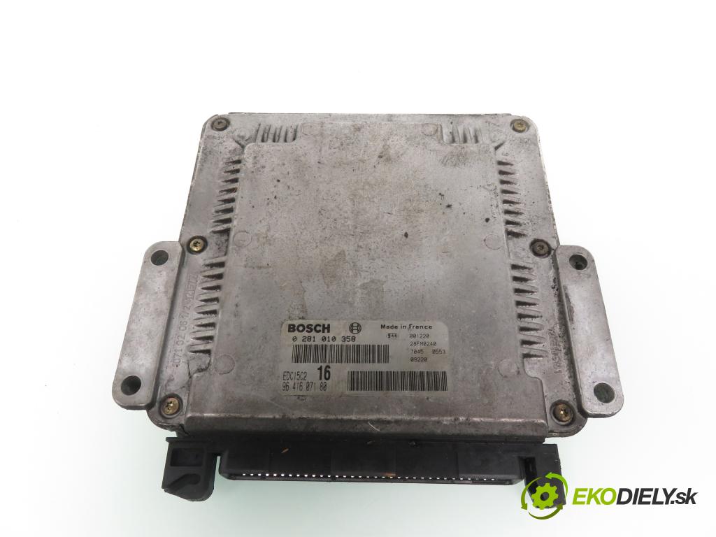 CITROEN XSARA PICASSO (N68) MINIVAN 2001 66,00 2.0 HDi 8V 90 - RHY 1997,00 Riadiaca jednotka Motor 0281010358 ; 9641607180