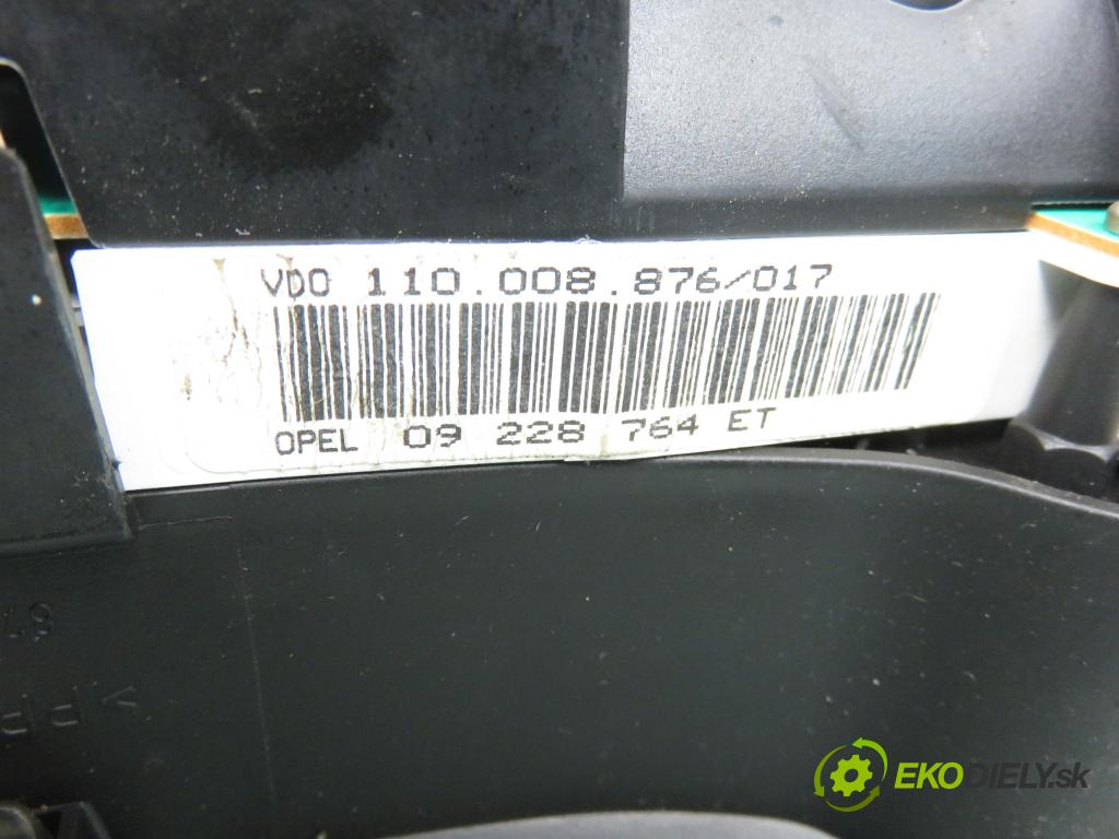 OPEL ASTRA G liftback (T98) HB 2000 60,00 2.0 DI - X 20 DTL 1995,00 Prístrojovka elektrický 09228764ET ; 110008876