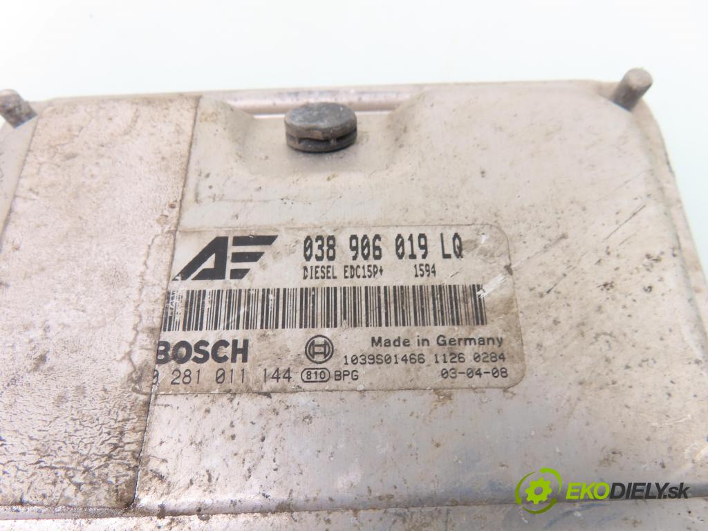 VW SHARAN (7M8, 7M9, 7M6) MINIVAN 2003 85,00 1.9 TDI PD 115 - AUY 1896,00 Riadiaca jednotka Motor 038906019LQ ; 0281011144