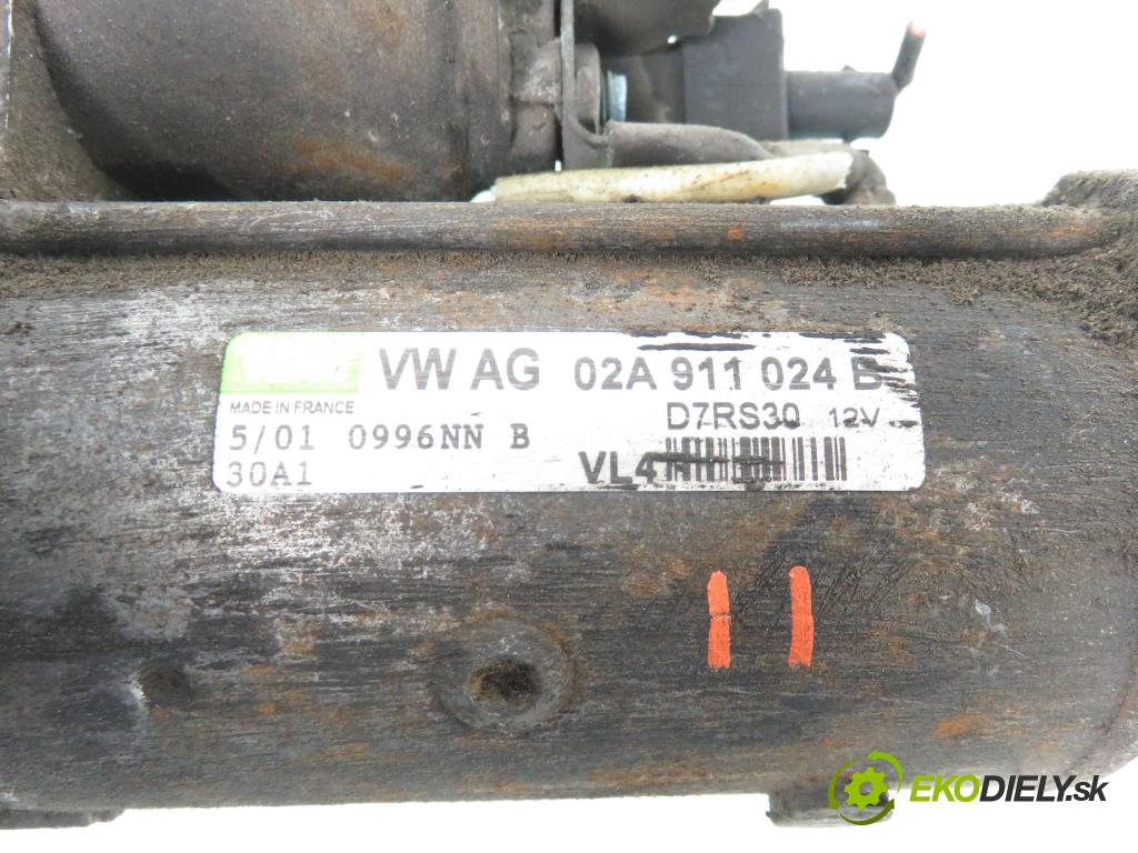 AUDI A3 (8L1) HB 2001 81,00 1.9 TDI 110 - AHF 1896,00 startér 02A911024B ; D7RS30 (Startér)