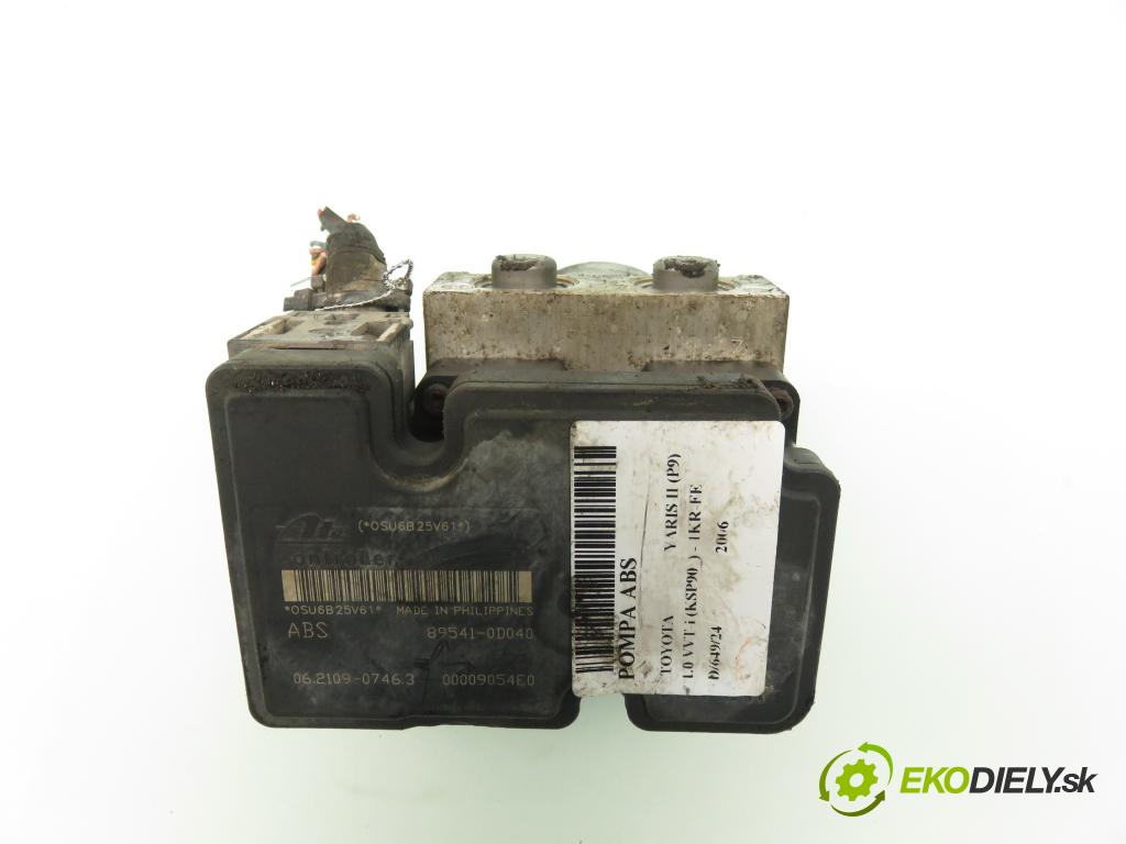 TOYOTA YARIS (_P9_) HB 2006 51,00 1.0 VVT-i (KSP90_) - 1KR-FE 998,00 pumpa ABS 895410D040 ; 06210907463 ; 445100D030 (Pumpa ABS)