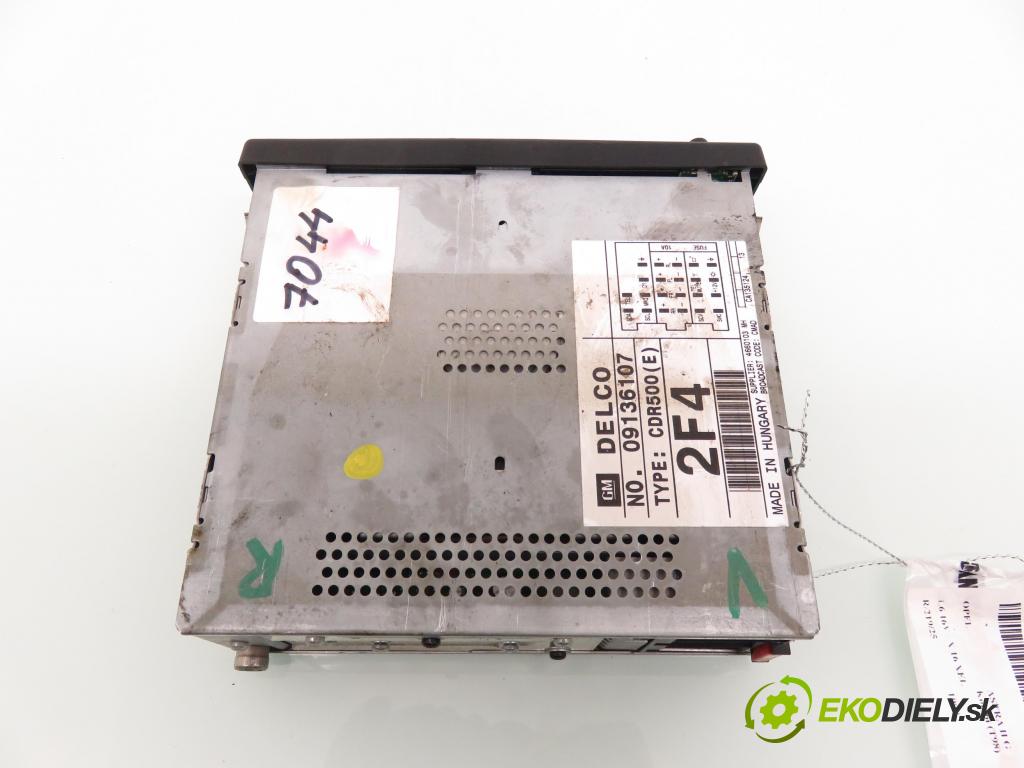 OPEL ASTRA G Kombi (T98) KOMBI 1998 74,00 1.6 16V 100 - X 16 XEL 1598,00 RADIO CD 09136107 ; CDR500