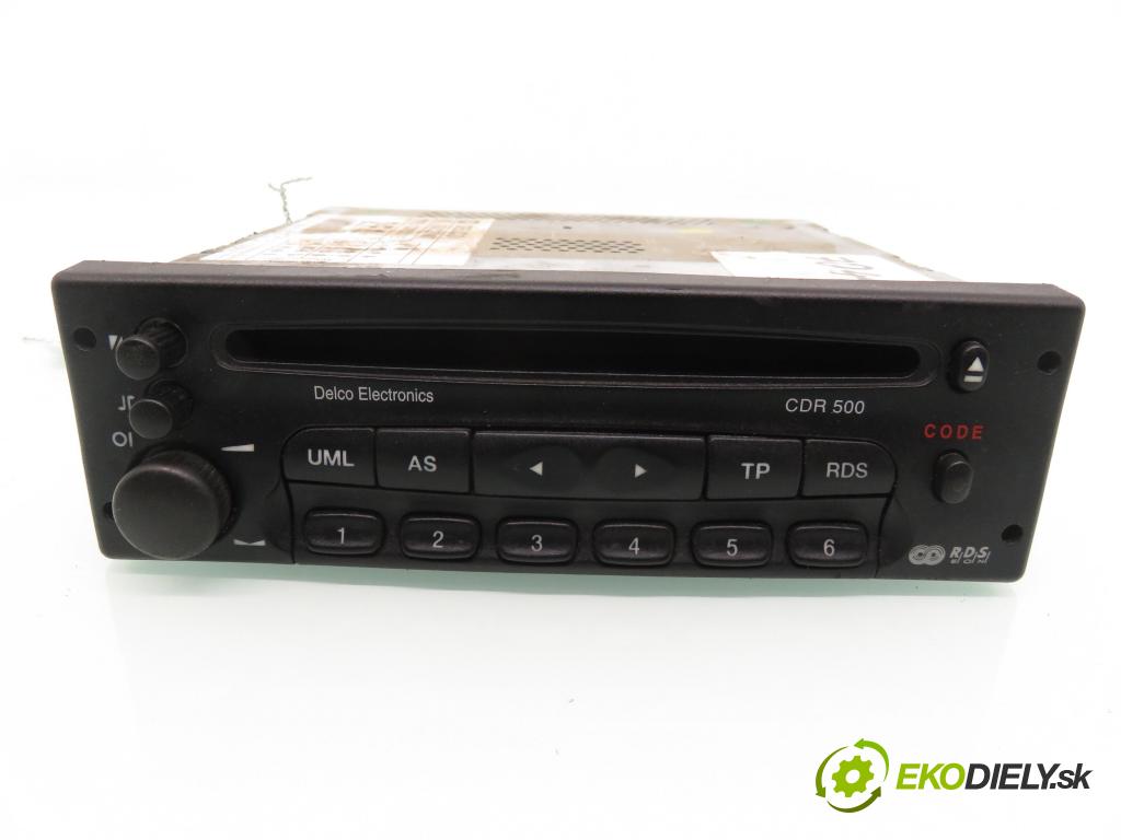 OPEL ASTRA G Kombi (T98) KOMBI 1998 74,00 1.6 16V 100 - X 16 XEL 1598,00 RADIO CD 09136107 ; CDR500