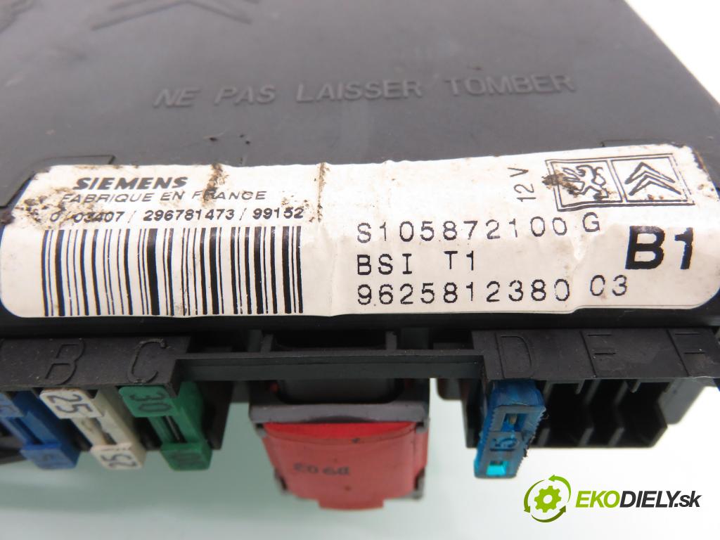 PEUGEOT 206 liftback (2A/C) HB 1999 40,00 1.1 - HFY (TU1JP) 1124,00 MODUL BSI 9625812380 ; S105872100G