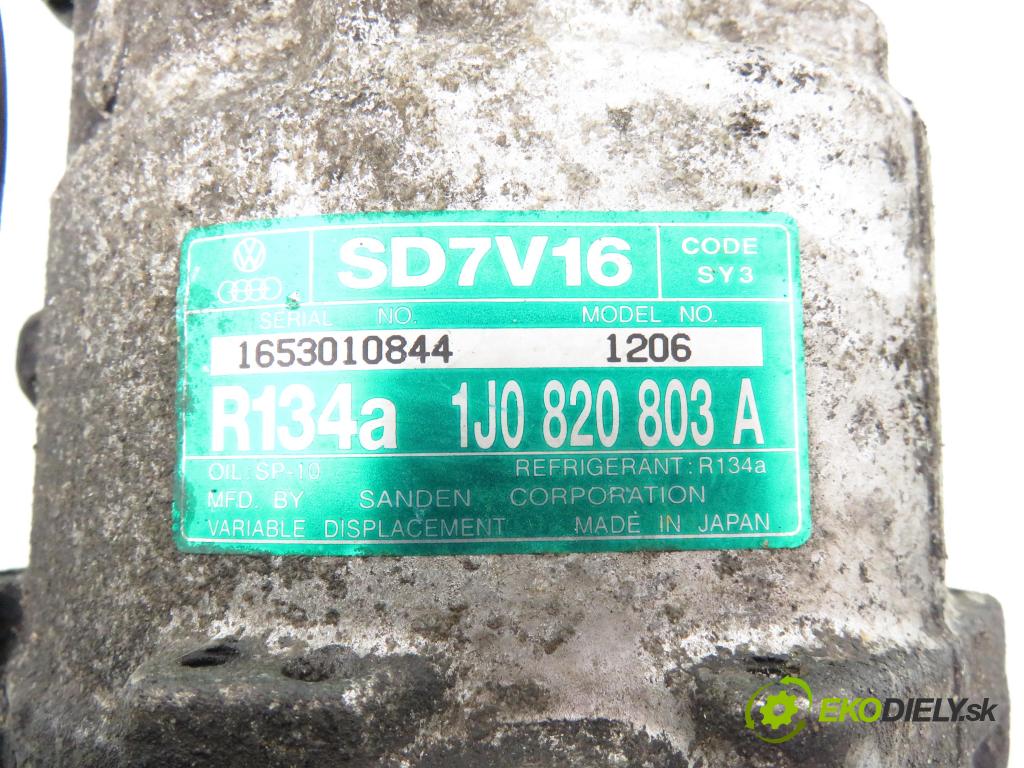 SKODA OCTAVIA I Combi (1U5) KOMBI 1999 110,00 1.8 T - AGU 1781,00 KOMPRESOR: klimatizácie 1J0820803A ; 1206 (Kompresor klimatizácie)