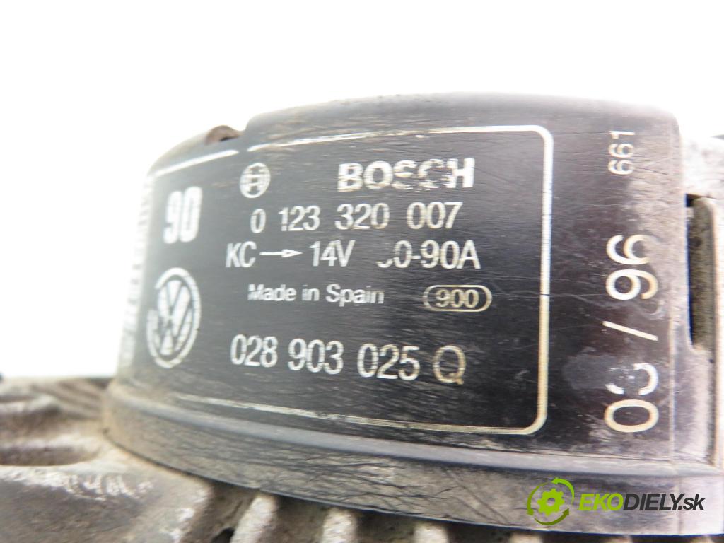 VW POLO CLASSIC (6V2) SEDAN 1996 44,00 1.4 60 - AEX 1390,00 Alternátor 0123320007 ; 028903025Q (Alternátor)