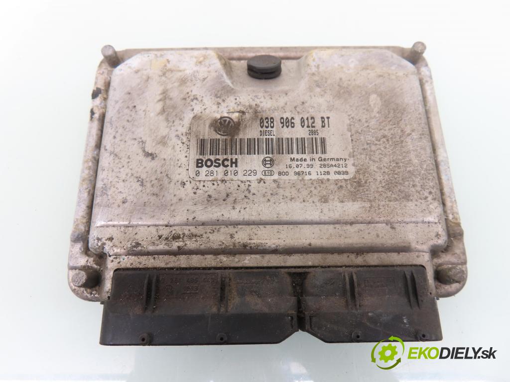 SEAT TOLEDO II (1M2) SEDAN 1999 81,00 1.9 TDI 110 - AHF 1896,00 Riadiaca jednotka Motor 038906012BT ; 0281010229