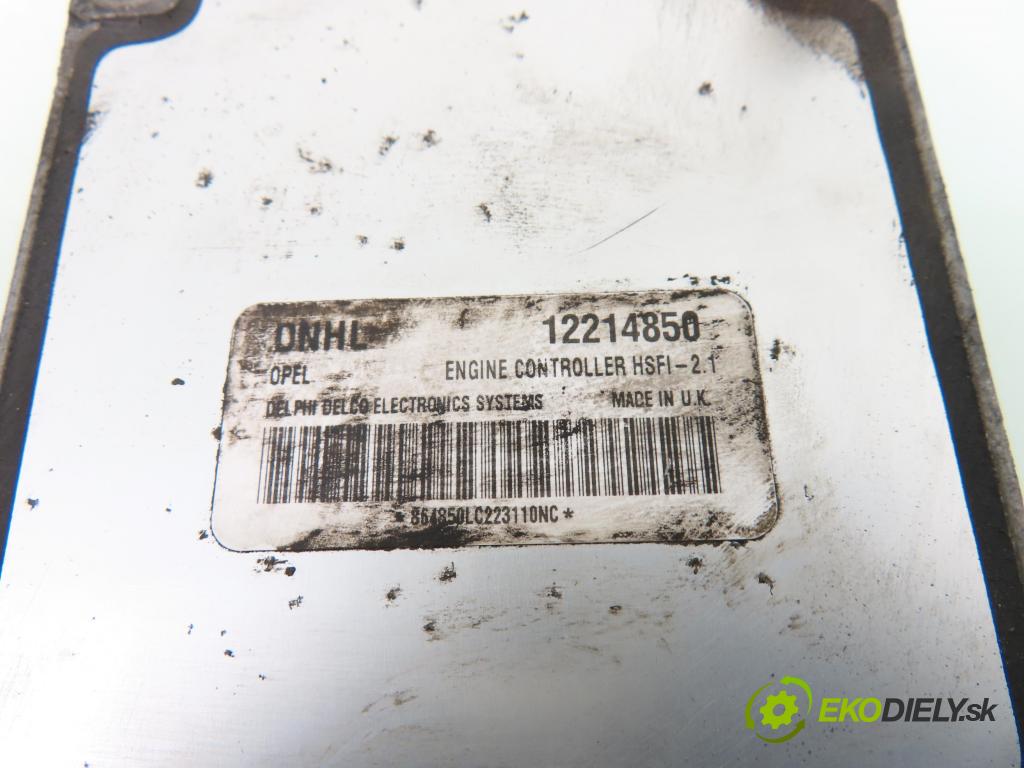 OPEL ASTRA G liftback (T98) HB 2002 66,00 1.4 16V - X 14 XE 1389,00 Riadiaca jednotka Motor 12214850