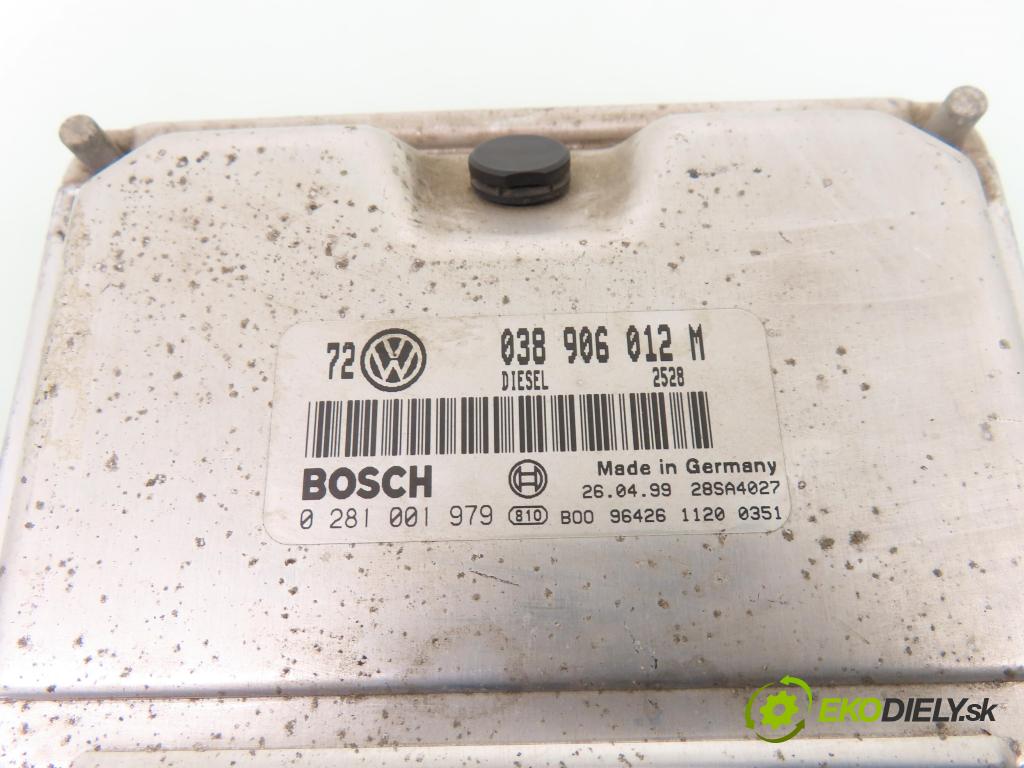 VW GOLF IV (1J1) HB 1999 66,00 1.9 TDI - AGR 1896,00 Riadiaca jednotka Motor 038906012M ; 0281001979