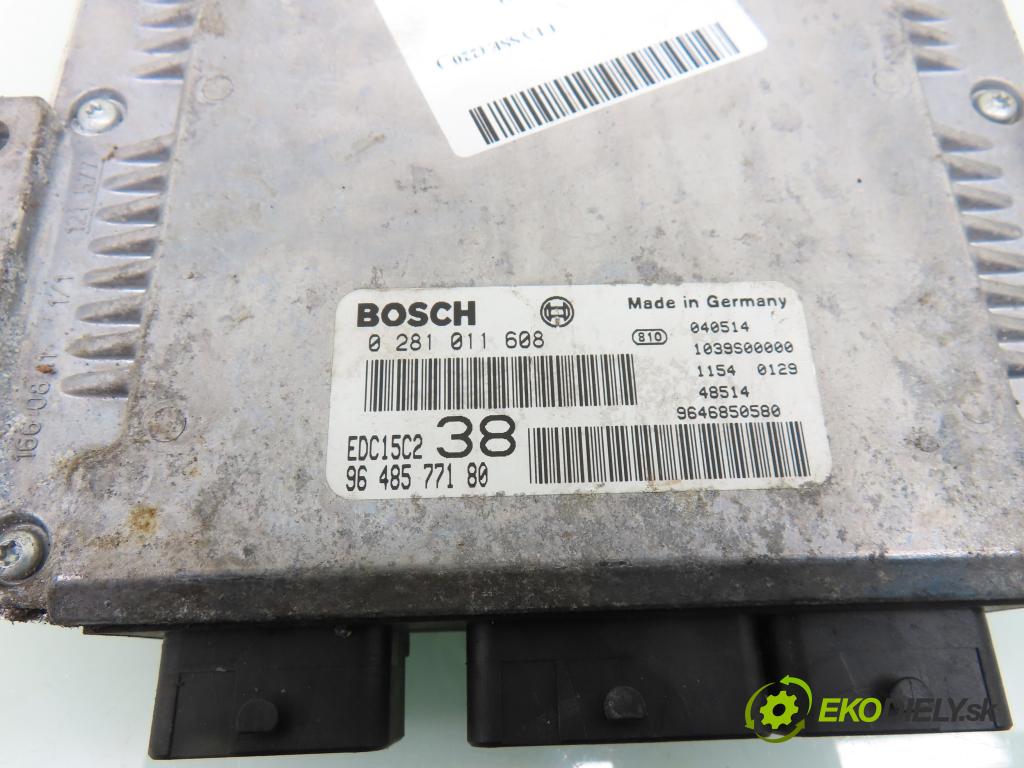 FIAT ULYSSE (220_) MINIVAN 2004 80,00 2.0 JTD - RHZ 1997,00 Riadiaca jednotka Motor 0281011608 ; 9648577180