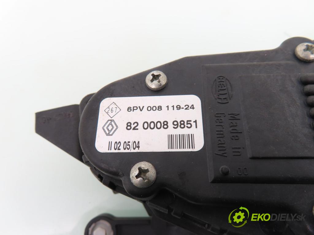 RENAULT CLIO II (BB_, CB_) HB 2001 48,00 1.5 dCi 65 - K9K 704 1461,00 Potenciometer plynu 8200089851 ; 6PV00811924 (Pedál)