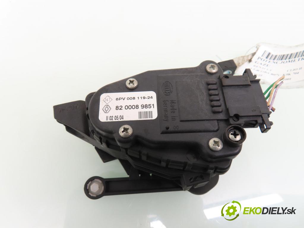 RENAULT CLIO II (BB_, CB_) HB 2001 48,00 1.5 dCi 65 - K9K 704 1461,00 Potenciometer plynu 8200089851 ; 6PV00811924 (Pedál)