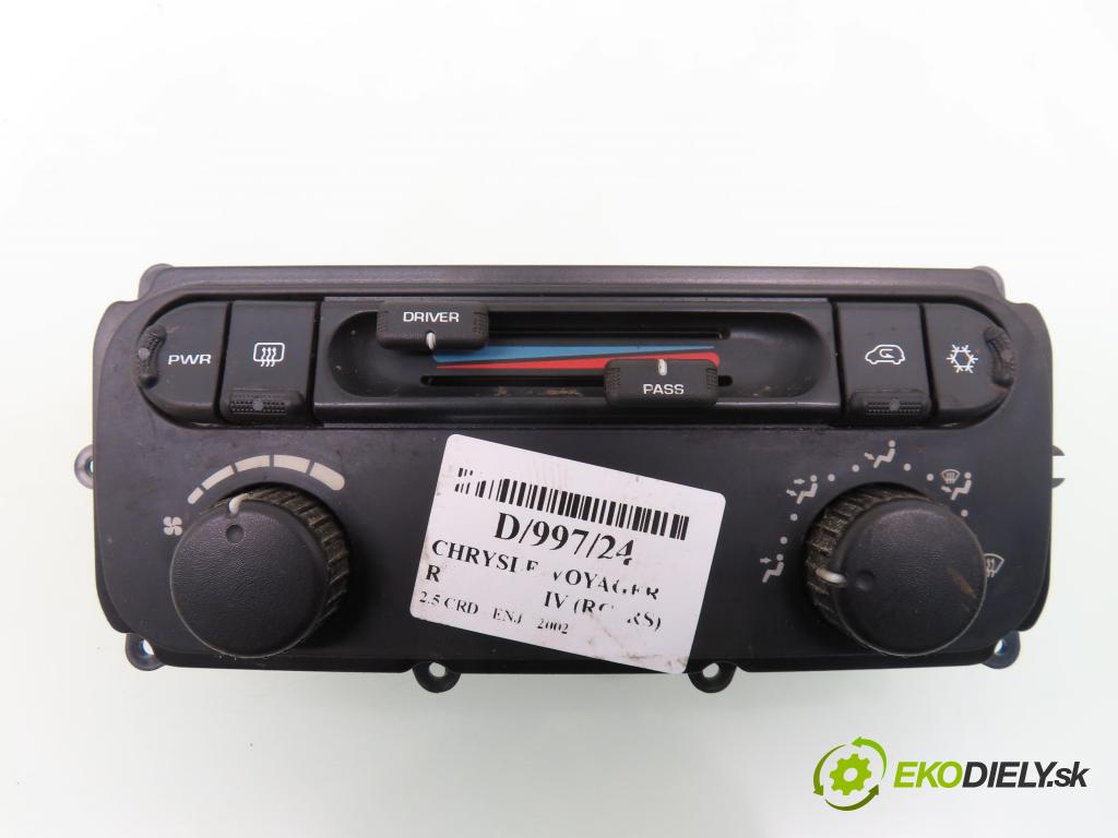 CHRYSLER VOYAGER IV (RG, RS) VAN 2002 105,00 2.5 CRD 143 - ENJ 2499,00 Panel kúrenia KLIMATRONIK 05005039AA