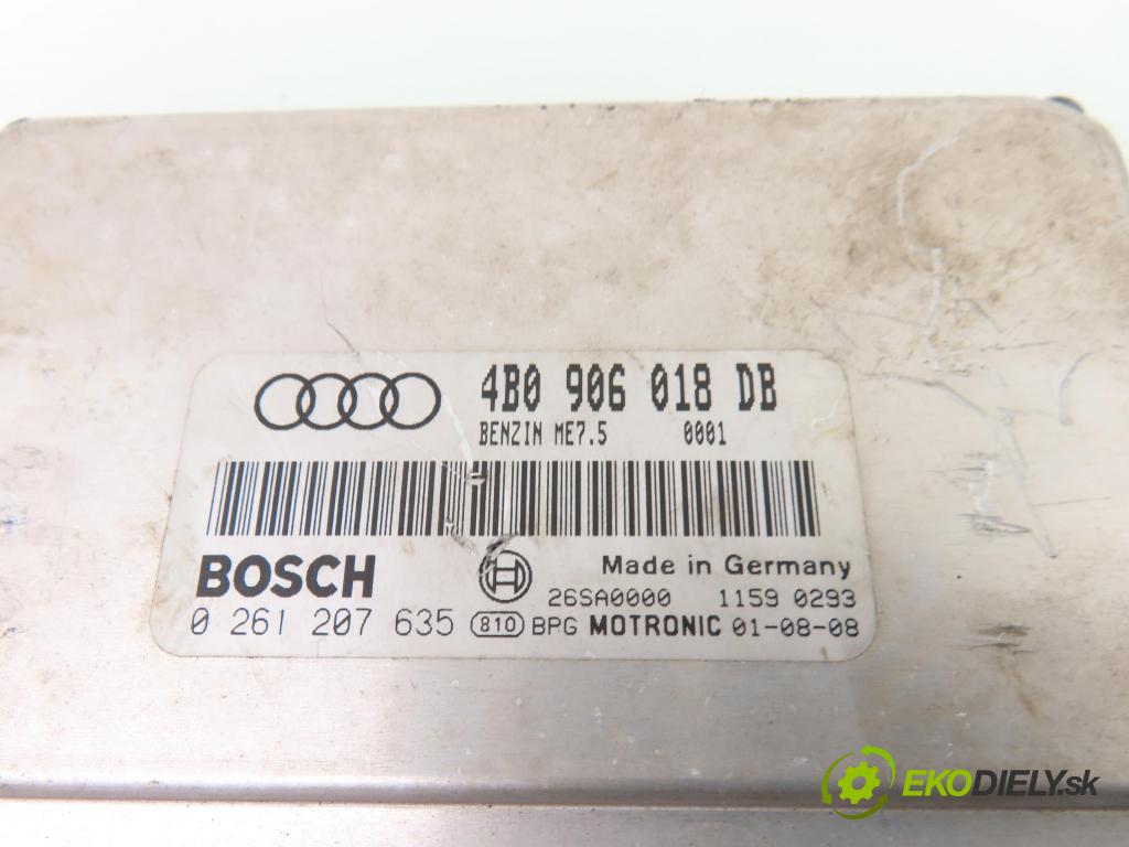 AUDI A6 Avant (4B5, C5) KOMBI 2001 0,00 1.8 T - AEB 1781,00 spinačka / imobilizéra IMMO / Riadiaca jednotka 4B0906018DB ; 0261207635 ; 4B0905851B