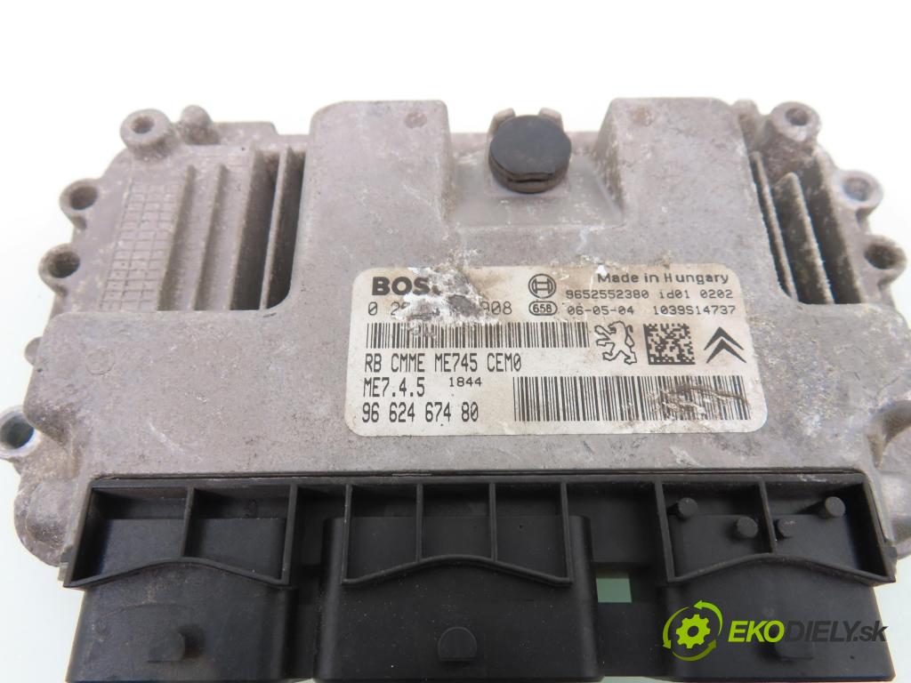 CITROEN XSARA PICASSO (N68) MINIVAN 2006 80,00 1.6 16V - NFU (TU5JP4) 1587,00 Riadiaca jednotka Motor 0261208908 ; 9662467480