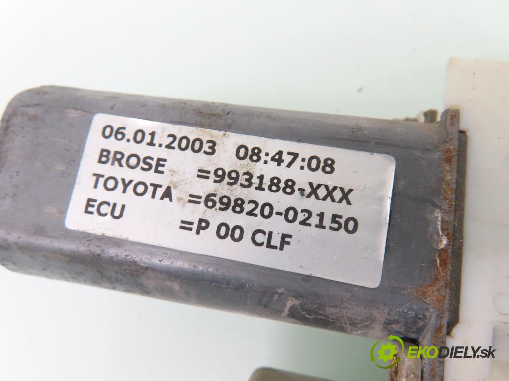 TOYOTA COROLLA (_E12_) SEDAN 2003 71,00 1.4 VVT-i 97 (ZZE120) - 4ZZ-FE 1398,00 mechanismus oken 6982002150