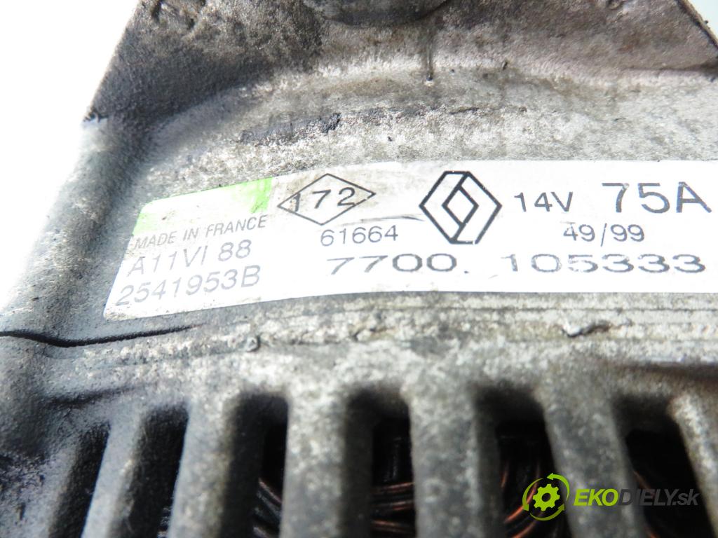 RENAULT SCENIC I (JA0/1_) MINIVAN 1999 72,00 1.9 dTi (JA0N) - F9Q 731 1870,00 Alternátor 7700105333 ; 2541953B (Alternátor)