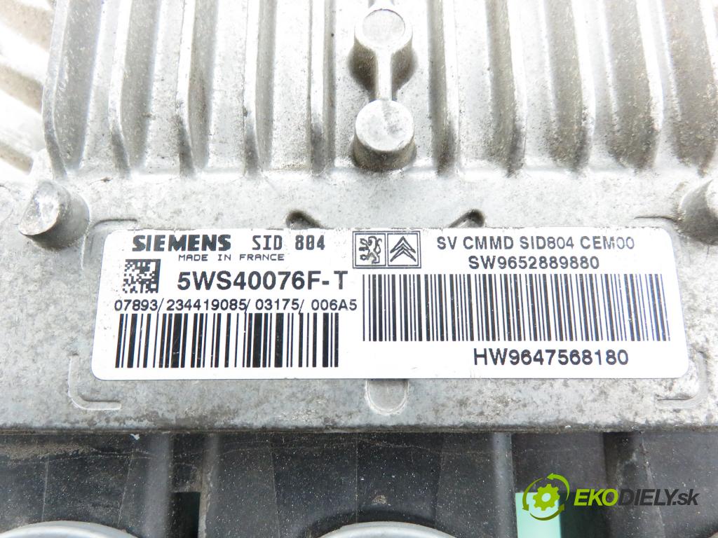 CITROEN C3 I (FC_) HB 2003 50,00 1.4 HDi 8V - 8HX 1398,00 Riadiaca jednotka Motor 5WS40076FT ; 9647568180