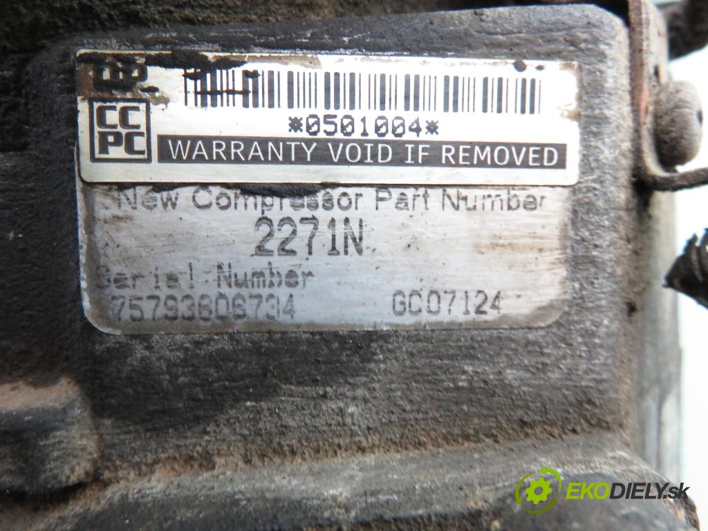 CHRYSLER VOYAGER IV (RG, RS) VAN 2001 160,00 3.8 - EGH 3778,00 KOMPRESOR: klimatizace 75793606734 ; 2271N (Kompresory)