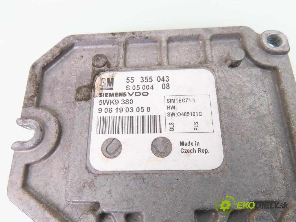 OPEL MERIVA A nadwozie wielkoprzestrzenne (MPV) (X03) HB 2009 92,00 1.8 - Z 18 XE 1796,00 spinačka / imobilizéra IMMO / Riadiaca jednotka 55355043 ; 5WK9380 ; 13201076BH